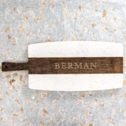 'Marble' And Wood Serving Board, 'Charcuterie' Platter, 30"