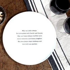 Ceramic Serving Platter 13" Sentimental Saying.