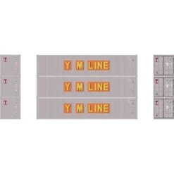 Athearn 17391 Yang Ming 40' Container 3pk, N Scale