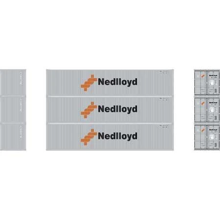 Athearn 17394 Nedlloyd 40' Container 3pk, N Scale 1 Athearn 17394 Nedlloyd 40' Container 3pk, N Scale