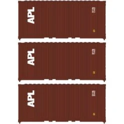 Athearn 17693 APL 20' Cont 3pk