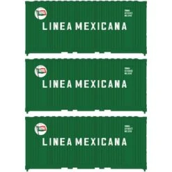 Athearn 17696 Line Amex 20' Cont. 3pk
