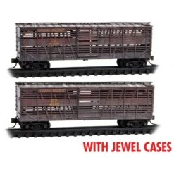 Micro Trains 98305046 Up Wthrd Stock Car 2pk Brown