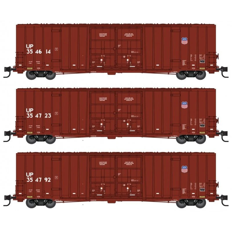 Micro Trains 99302150 UP 60' Rib Side Hi Cube 3pk 1 Micro Trains 99302150 UP 60' Rib Side Hi Cube 3pk