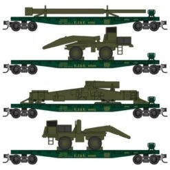 Micro Trains 99302204 El&e Flt 4pk W/cannon Load