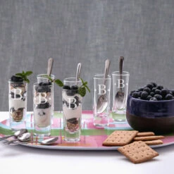 Personalized Parfait Glasses, Set/8 (includes Spoons)