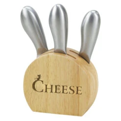 Personalized Wooden Cheese Block Set With Metal Utensils 5 Personalized Wooden Cheese Block Set With Metal Utensils -Fairview shop CS5011A Cheese Block 59809.1580938659