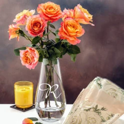 Danube Crystal Personalized Vase 12"