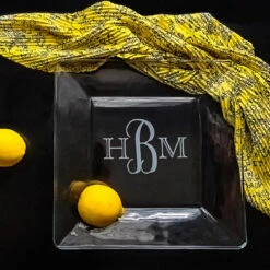 Personalized Square Natalie Salad & Dinner Plates, Set Of 4