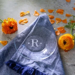 Monogrammed Round Plates (Set Of 4)